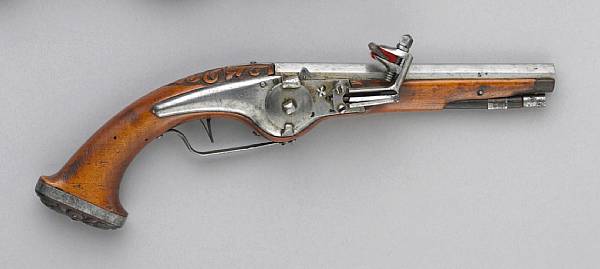 Appraisal: A scarce Bavarian wheellock pistol of diminutive formprobably Georg Gsell