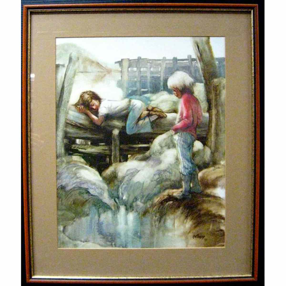 Appraisal: AUDREY MAY MATHESON CANADIAN - QUIET AFTERNOON WATERCOLOUR SIGNED AND