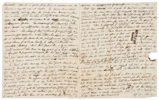 Appraisal: SEWARD Anna - Seven autograph letters signed A Seward to