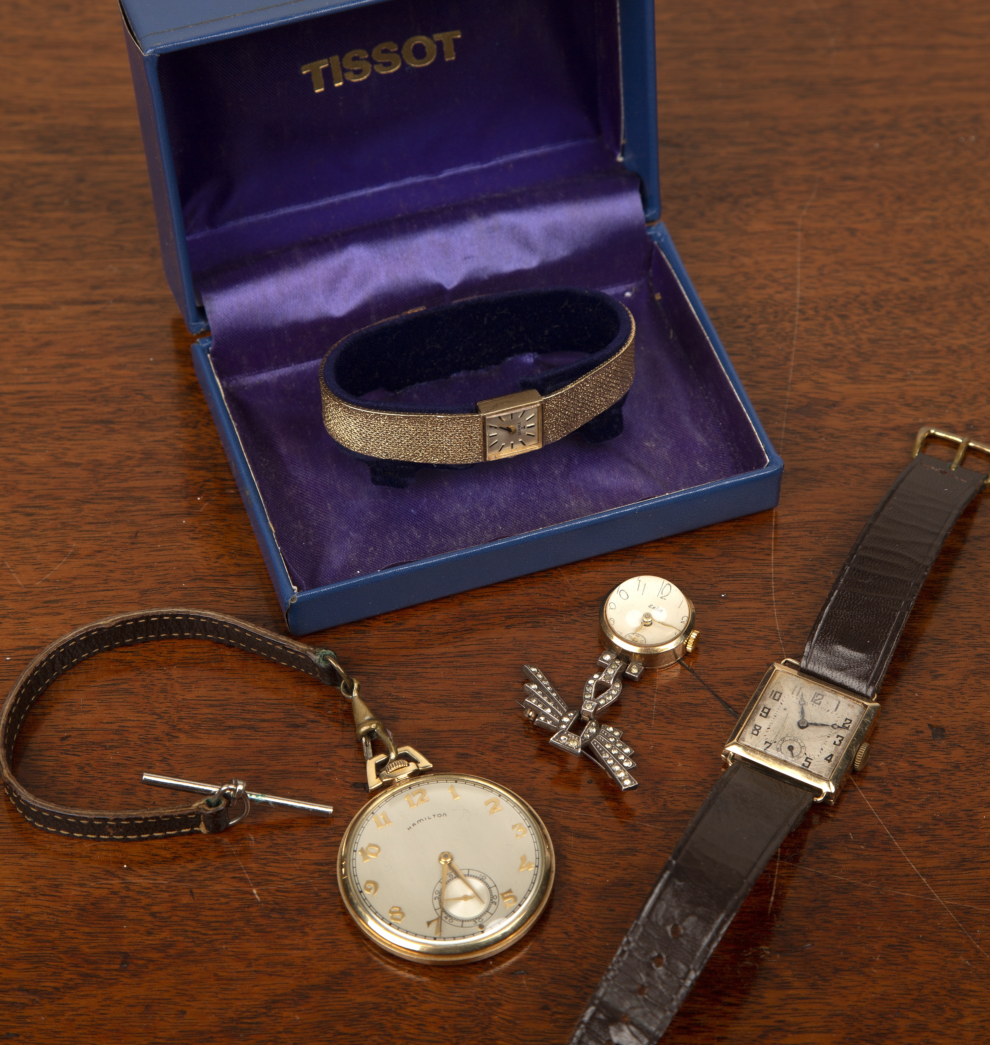 Appraisal: Small collection of watches comprising of a Tissot ct gold