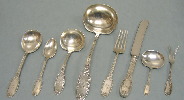 Appraisal: GORHAM-ALVIN SILVER MARIE ANTOINETTE FLATWARE Incomplete set with serving pieces