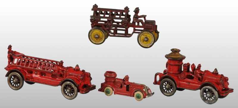 Appraisal: Lot of Cast Iron Fire Vehicle Toys Description Includes two