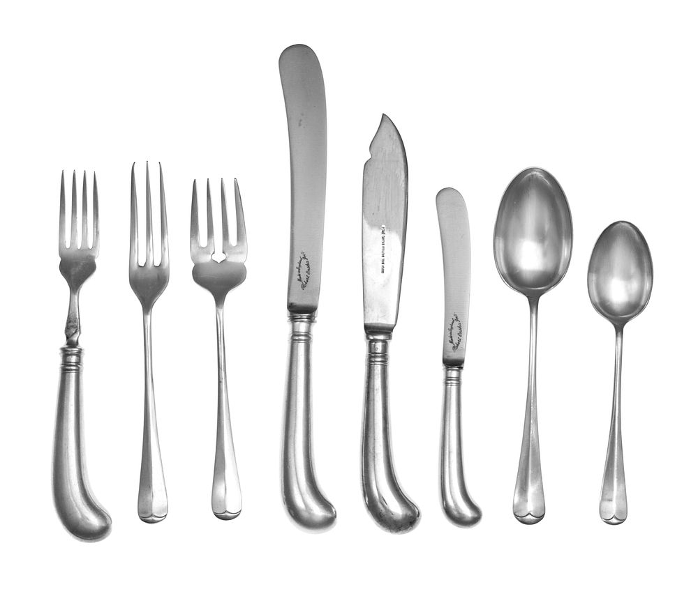 Appraisal: An English Silver-Plate Flatware Service An English Silver-Plate Flatware Service