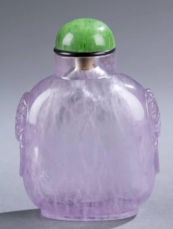 Appraisal: Chinese amethyst snuff bottle c - A Chinese amethyst snuff