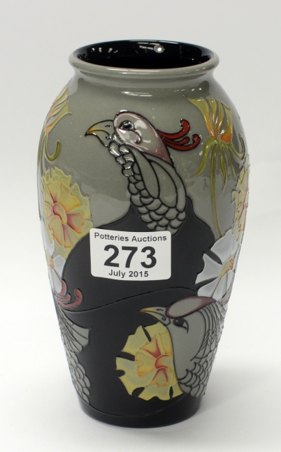 Appraisal: Moorcroft vase decorated in the Courting Birds design height cm