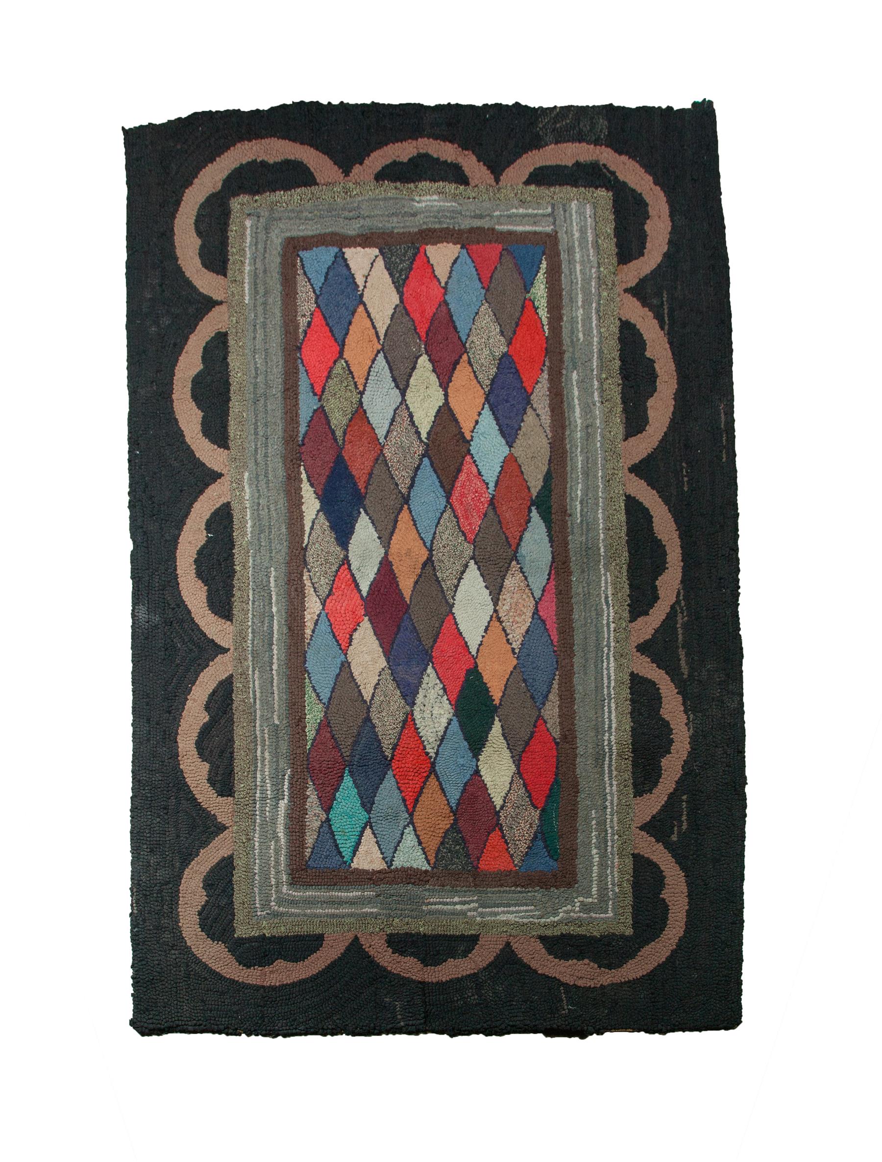 Appraisal: HOOKED RUG Found in Toledo Ohio st half- th century