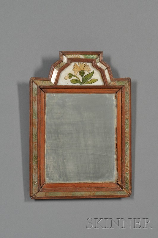 Appraisal: Small Courting Mirror northern Europe late th century the molded