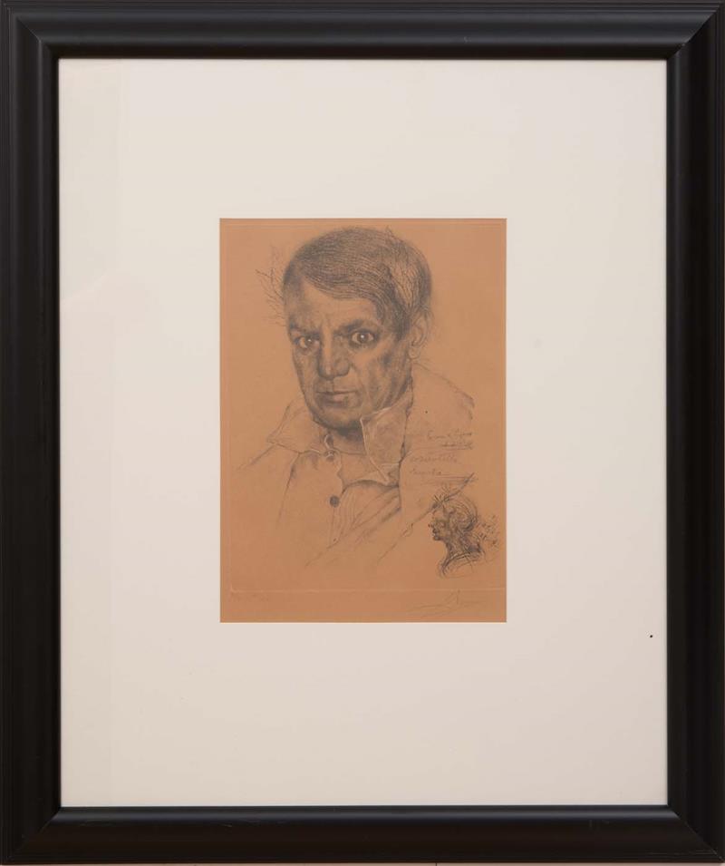 Appraisal: SALVADOR DALI - PICASSO AS A YOUNG MAN Photolithograph on