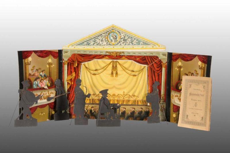 Appraisal: Shadow Puppet Theater Description Cardboard and paper Missing lid Condition