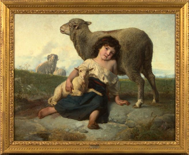 Appraisal: Julius Friedrich Anton Schrader German - The Young Shepherdess oil