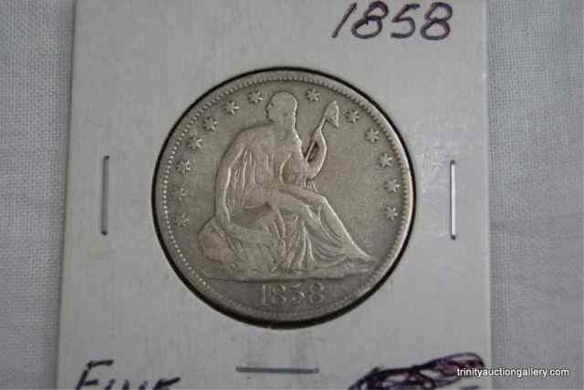 Appraisal: Silver Seated Liberty Half Dollar CoinAn excellent pre Civil War