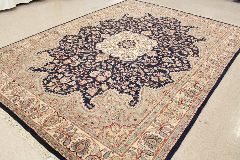 Appraisal: HAND KNOTTED ORIENTAL CARPET Indo-Kashmir Carpet Factory Kashmir India manufactured