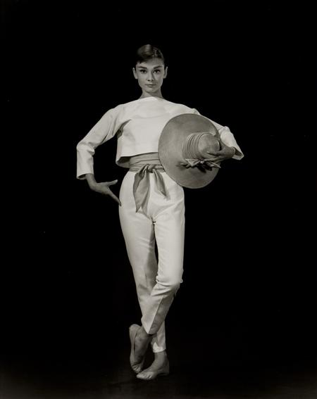 Appraisal: BUD FRAKER AMERICAN - AUDREY HEPBURN STANDING WITH HAT Silver