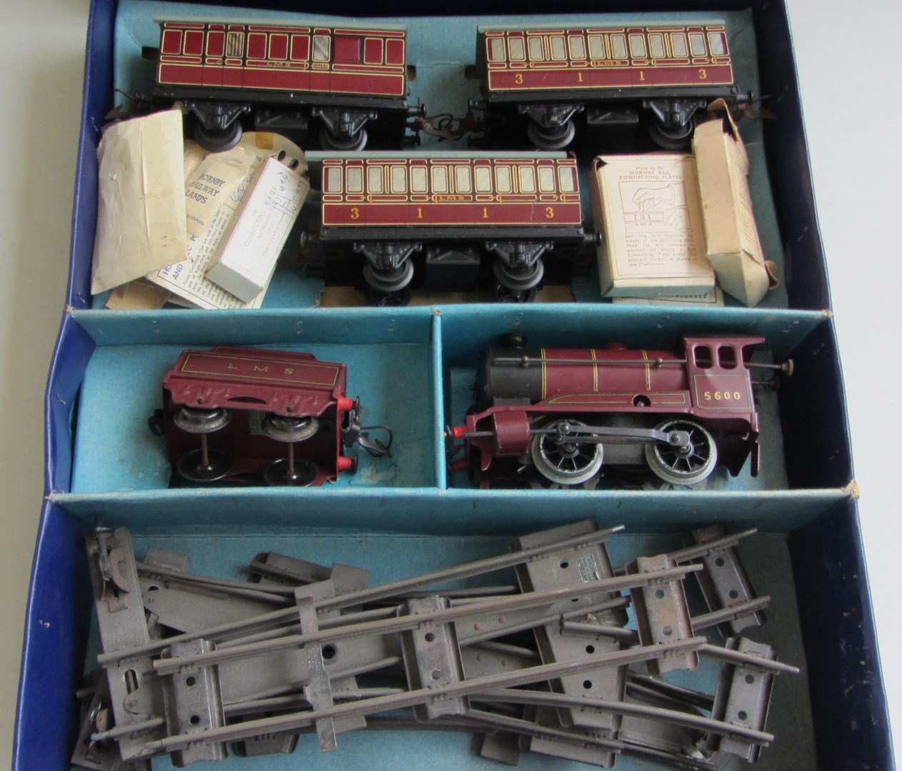 Appraisal: A Hornby gauge No passenger train set boxed a Hornby