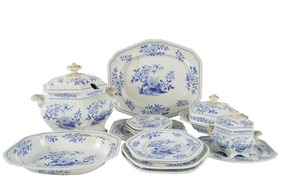 Appraisal: STAFFORDSHIRE CHINA DINNER SERVICEJohn and William Ridgway - blue mark