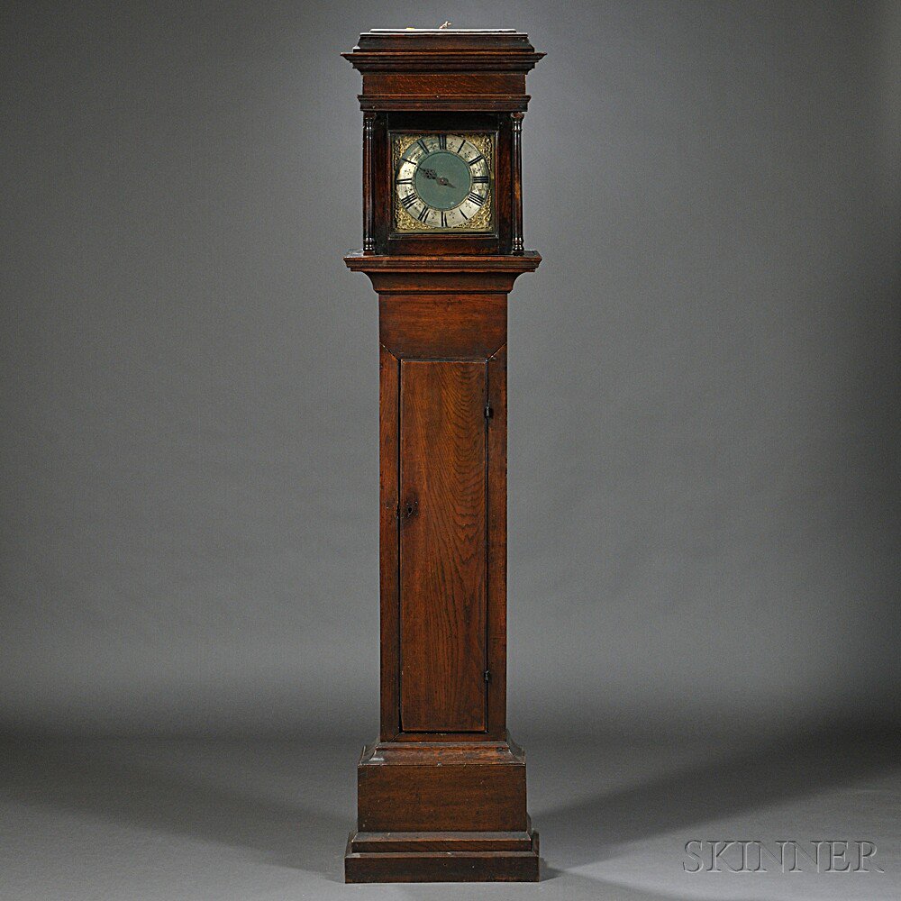 Appraisal: Thomas Vernon Cottage Tall Clock Ludlow England c flat-top hood