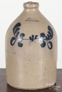 Appraisal: Vermont stoneware jug th c impressed L W Fenton St