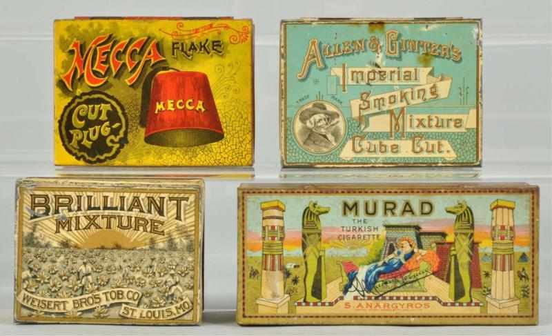 Appraisal: Lot of Tobacco Tins Includes Mecca Murad and others Nicely