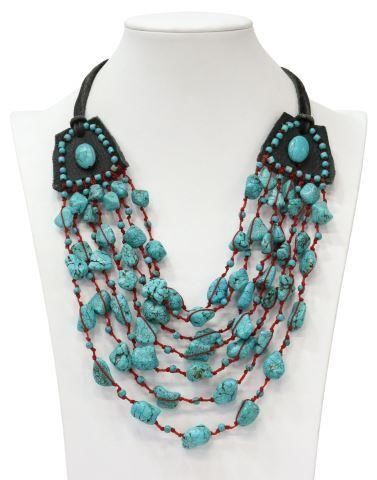 Appraisal: Artisan one-of-a-kind wearable art statement choker necklace Anothai Hansen Thailand