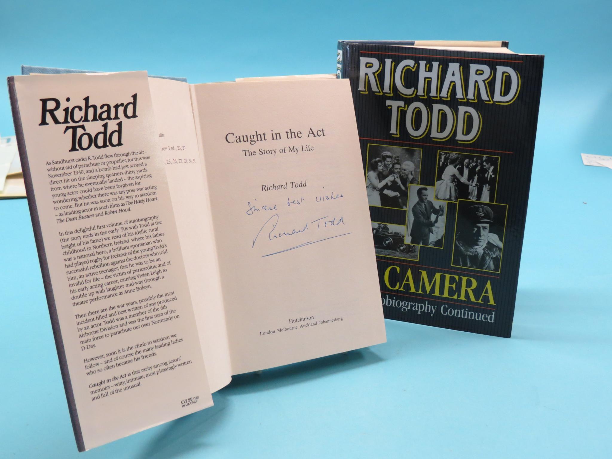 Appraisal: Richard Todd - - autobiography and novel each autographed cloth