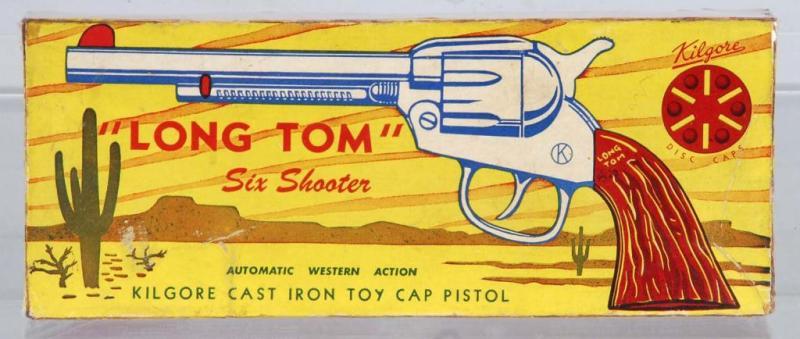 Appraisal: Kilgore Long Tom Cap Gun Box Description Glue repairs Condition