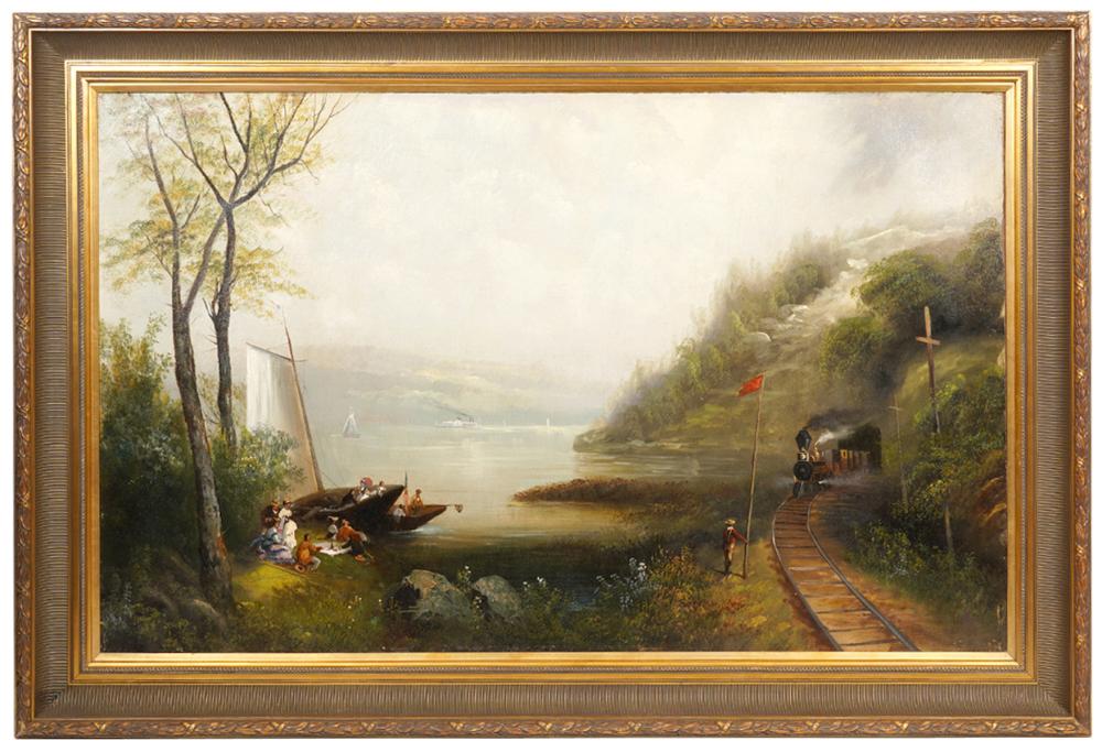 Appraisal: TH C HUDSON RIVER SCHOOL OIL ON CANVAS th C