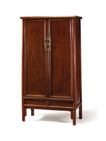 Appraisal: Fine Chinese tapered jumu cabinet Yuanjiaogui late ming early qing