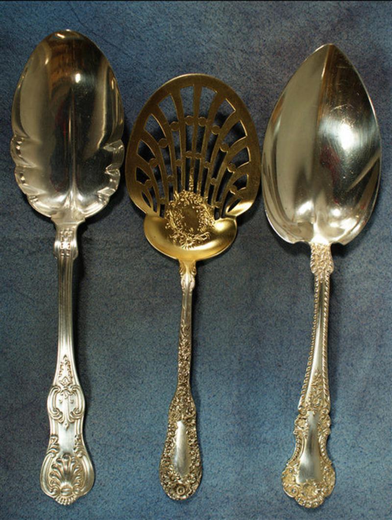 Appraisal: sterling silver serving spoons Gorham Cambridge pattern D H King