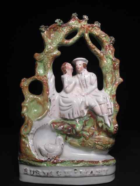 Appraisal: Large th century English Staffordshire figurine titled ''Burns Hd Mary''