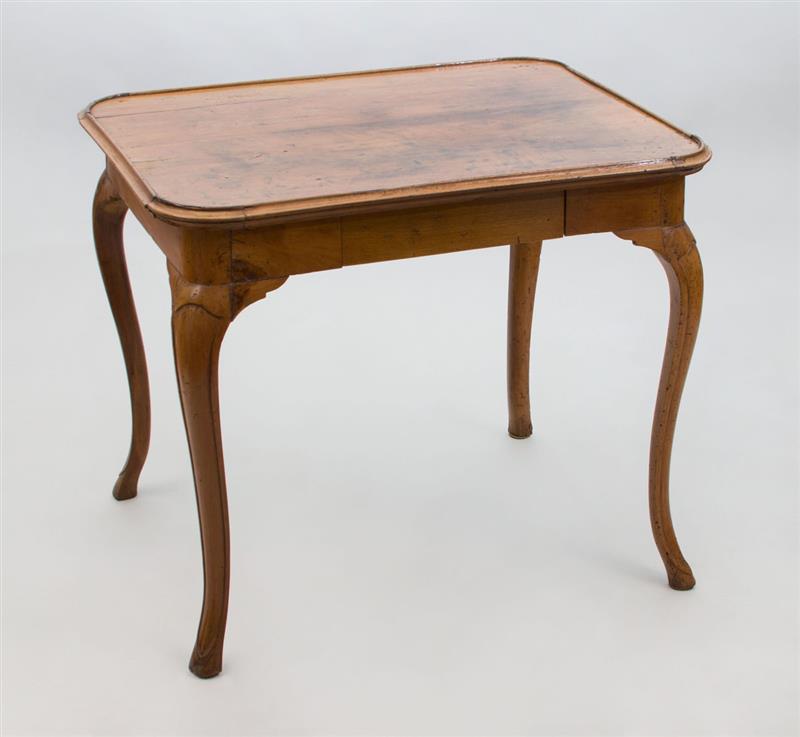 Appraisal: Italian Rococo Provincial Walnut Single-Drawer Table x x in Estimate