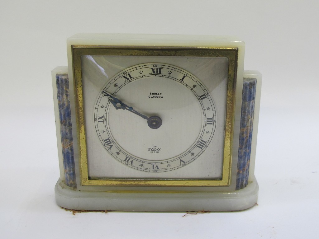 Appraisal: Art Deco Elliot mantel clock retailed by Sorley Glasgow