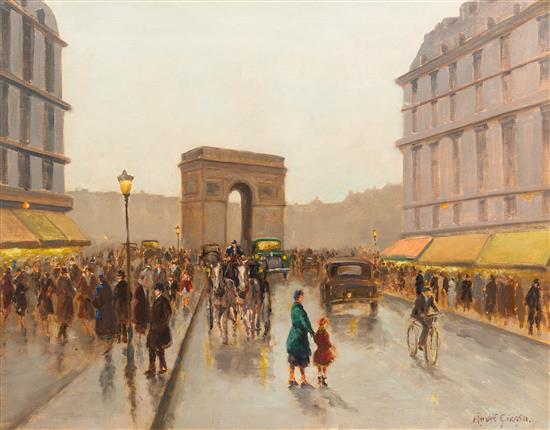 Appraisal: Sale Lot Andre Gisson American - L'Arc de Triomphe oil