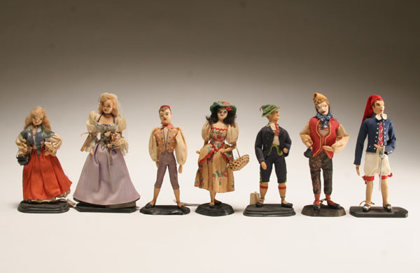 Appraisal: Bernard Ravca -Paris-New York- original hand made paper mache dolls