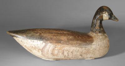 Appraisal: Canada goose decoy Shourdes carved and painted wood with articulated