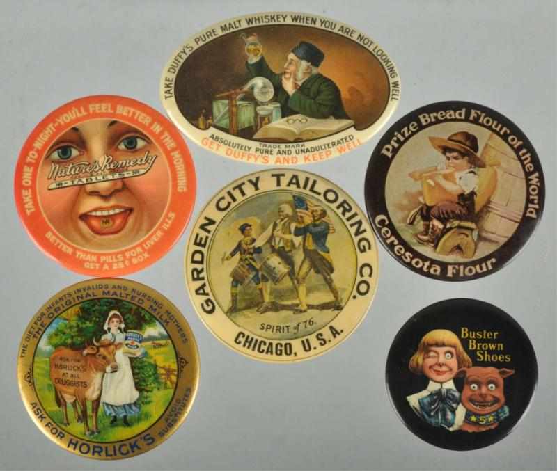 Appraisal: Lot of Assorted Advertising Pocket Mirrors Description Includes Buster Brown