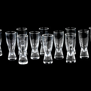 Appraisal: A Set of Twelve Steuben Cordial Glasses Height inches