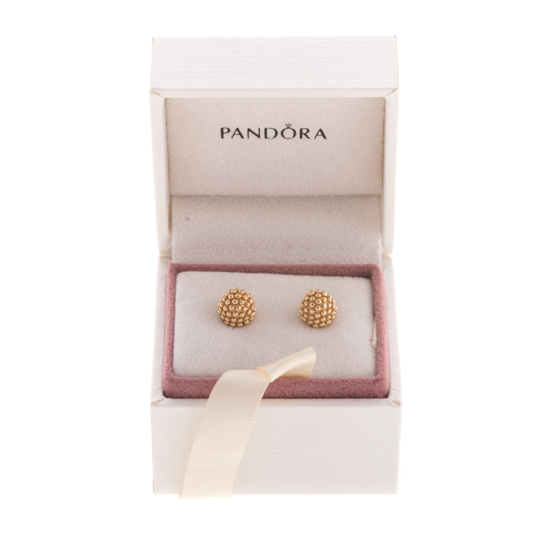 Appraisal: A Lady's Pair of Pandora Earrings in K Gold K