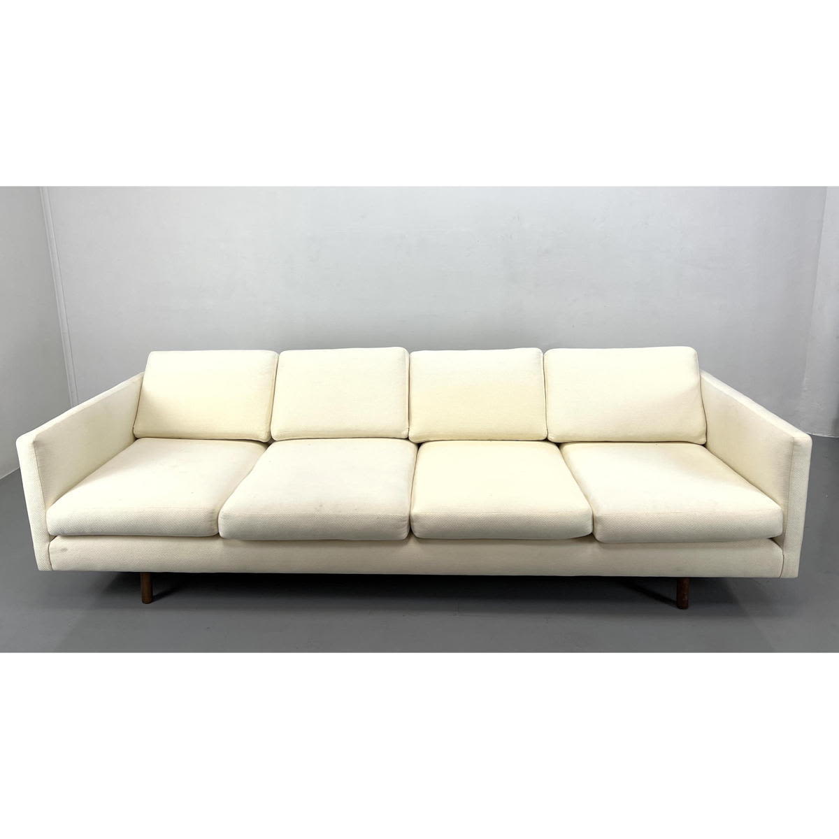 Appraisal: Off white seat sofa couch Harvey Probber Style Possibly Danish