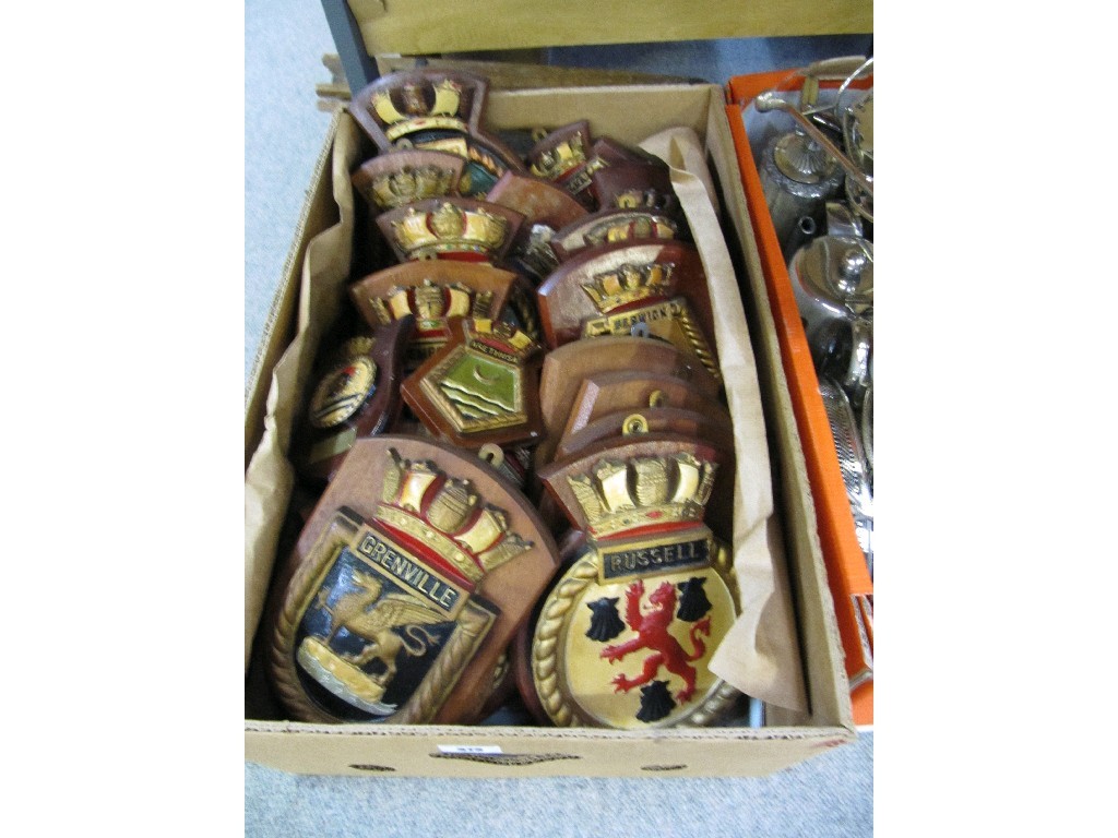 Appraisal: Lot comprising twenty assorted ships' plaques