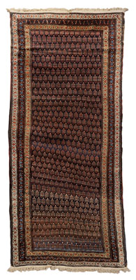 Appraisal: Hamadan Rug Persian early to mid th century repeating rows