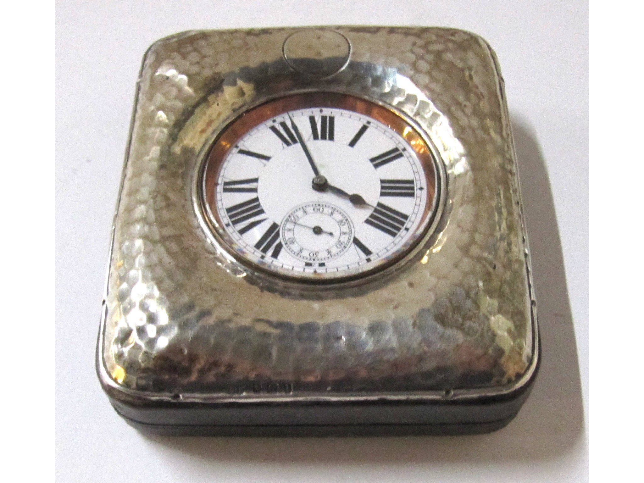 Appraisal: A Goliath pocket watch in silver travel case Birmingham