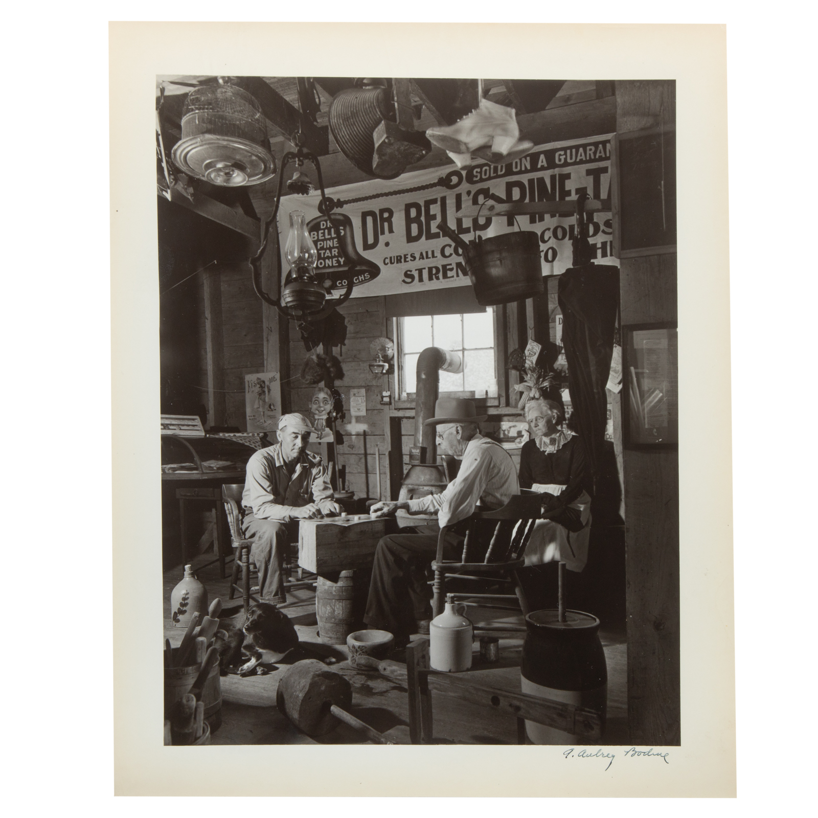 Appraisal: A AUBREY BODINE COUNTRY STORE PHOTOGRAPH American - Gelatin silver