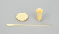 Appraisal: Antique Chinese Ivory Opium Set The ivory bone opium set