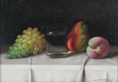 Appraisal: Jolan Szilagyi Hungarian - Still life of fruit and a