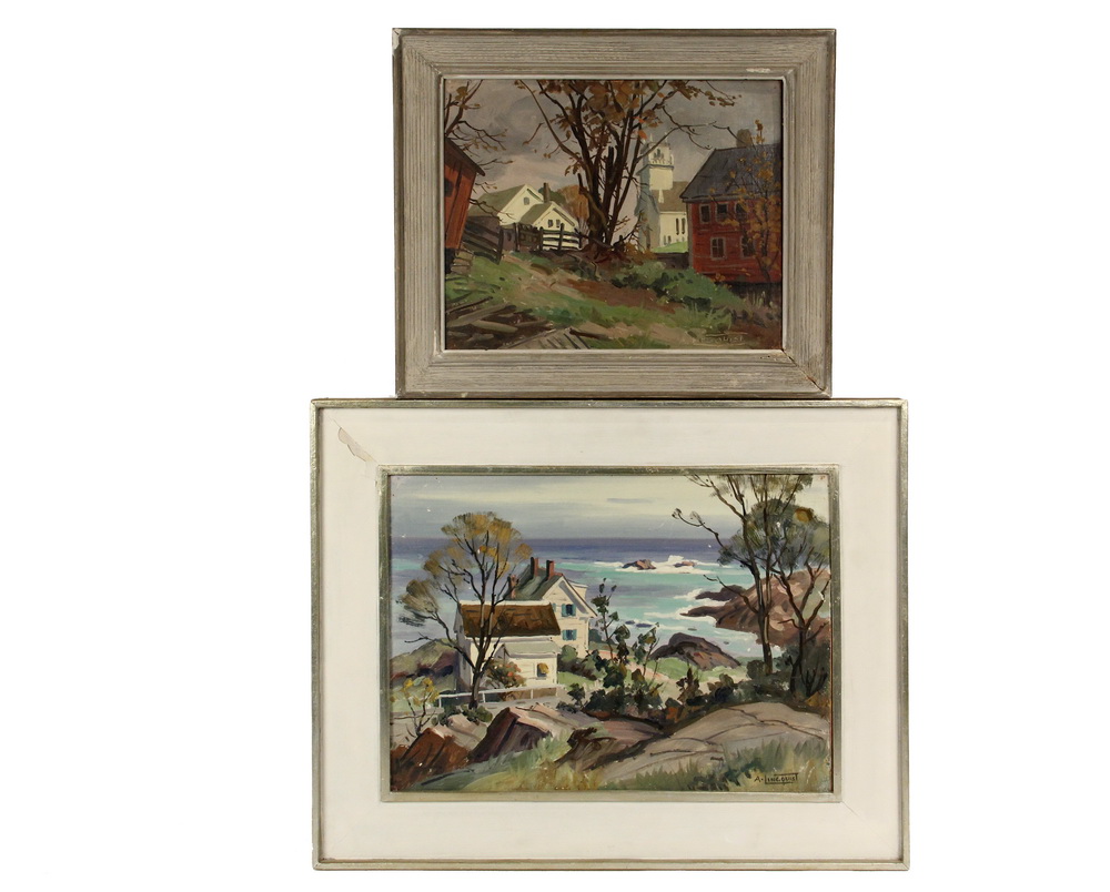 Appraisal: ARTHUR LORENTZ LINGQUIST MA CT - - Two Paintings including