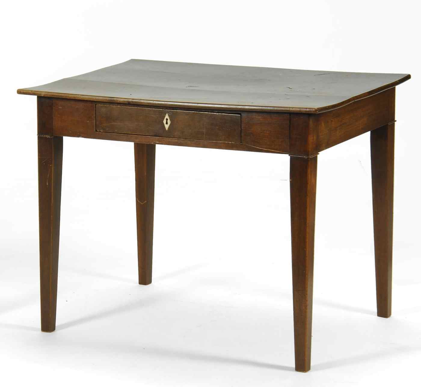 Appraisal: ANTIQUE AMERICAN ONE-DRAWER TABLECirca In walnut Possibly from Virginia Whalebone