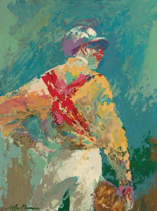 Appraisal: LEROY NEIMAN American - Portrait of Cordero - Jockey oil