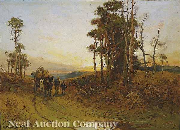 Appraisal: William Manners British - Homewards oil on board signed and