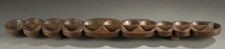 Appraisal: West African mancala game board th c West African skin