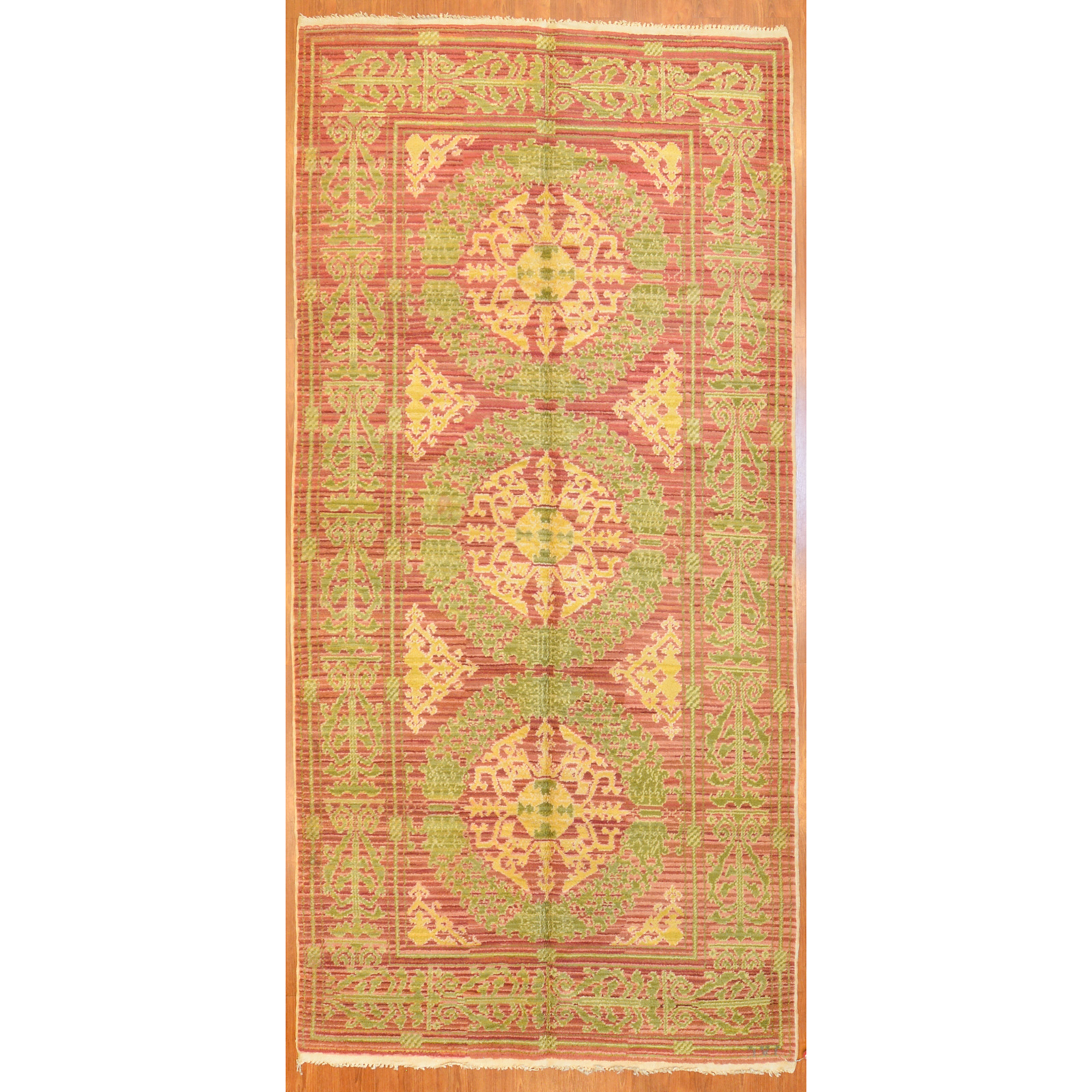 Appraisal: ANTIQUE SPANISH GALLERY RUG X First quarter- th century hand-knotted